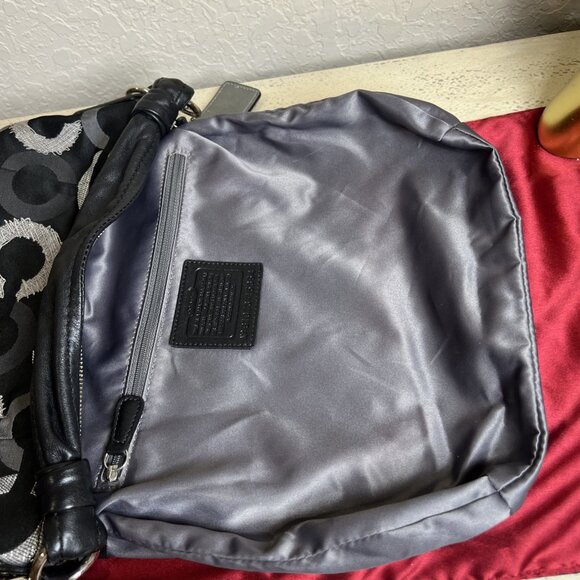 Coach(2010) Kristin Signature C Embroidered Op Art Shoulder Crossbody Bag - Picture 10 of 13